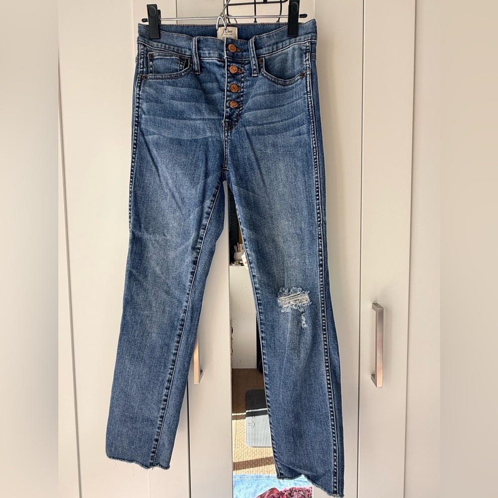 J. Crew High Rise Vintage Straight Leg Jeans
